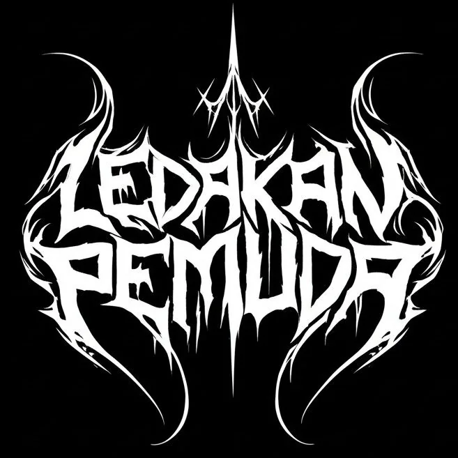 Ledakan Pemuda wordmark in spiked lettering